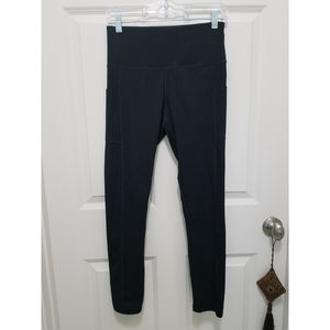 Fengbay Black High Waisted 2 Side Pockets Yoga Pants Sz M
